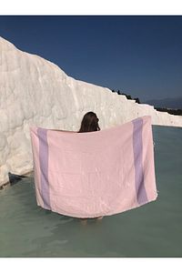 2'li Set Peştemal Plaj Havlusu , %100 Pamuk , Xxl 100x180cm, Marmaris, L.gökmavisi-pembelila ürün fotoğrafı