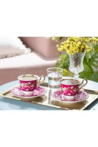 Vanilla New Bone China 2'li Kahve Fincan Takımı 90 ml Mor ürün fotoğrafı
