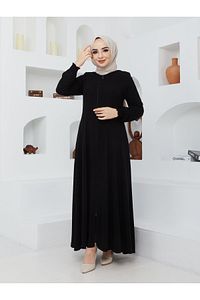 Yazlık Mevlana Model Belden Oturtmalı Kolu Lastikli Kloş Fereca Pardesü ürün fotoğrafı