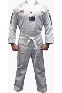 Taekwondo Elbisesi & Çocuk Ve Yetişkin Beyaz Yaka ürün fotoğrafı