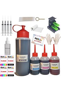 Canon Pixma E3440 Pg46 Cl56 Yazıcı Uyumlu Kartuş Dolum Seti 500ml Siyah+3x100ml Renkli Mürekkep ürün fotoğrafı