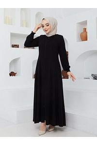 Yazlık Mevlana Model Belden Oturtmalı Kolu Lastikli Kloş Fereca Pardesü ürün fotoğrafı