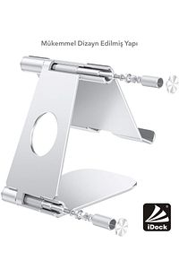 T4-2 Alüminyum Açısı Ayarlanabilir Büyük Ipad Tablet Standı ürün fotoğrafı