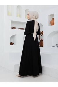 Mevlana Model Kolu Ve Beli Modelli Kloş Ferace Pardesü ürün fotoğrafı