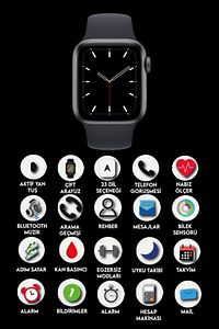 Watch7 Hw16 Premium  Uyumlu Series Son Sürüm Akıllı Saat Smartwatch ürün fotoğrafı