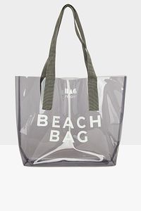 Gri Kadın Beach Bag Baskılı Şeffaf Plaj Çantası M000007257 ürün fotoğrafı