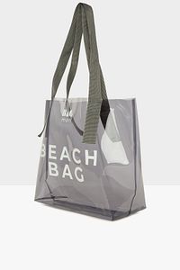 Gri Kadın Beach Bag Baskılı Şeffaf Plaj Çantası M000007257 ürün fotoğrafı