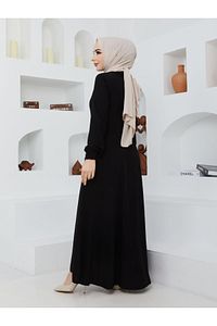 Yazlık Mevlana Model Belden Oturtmalı Kolu Lastikli Kloş Fereca Pardesü ürün fotoğrafı