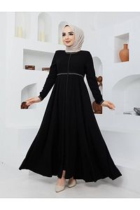 Mevlana Model Kolu Ve Beli Modelli Kloş Ferace Pardesü ürün fotoğrafı