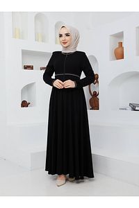 Mevlana Model Kolu Ve Beli Modelli Kloş Ferace Pardesü ürün fotoğrafı