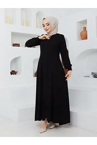 Yazlık Mevlana Model Belden Oturtmalı Kolu Lastikli Kloş Fereca Pardesü ürün fotoğrafı