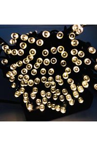 Güneş Enerjili 99 Led 12 Metre Sarı Renk Bahçe Aydınlatması Led Işık ürün fotoğrafı