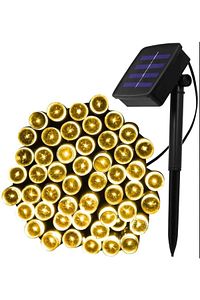Güneş Enerjili 99 Led 12 Metre Sarı Renk Bahçe Aydınlatması Led Işık ürün fotoğrafı