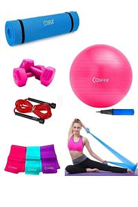 Vegatekno 6 Parça Pilates Ve Yoga Seti Fuşya ürün fotoğrafı