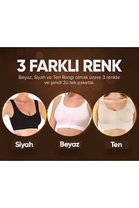 Dikişsiz Sütyen Seti 3 Renk Tek Pakette Pedsiz Model ürün fotoğrafı