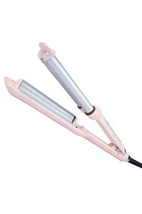 Led Göstergeli Pembe Seramik Su Dalgası(WAG) Saç Maşası - Ince Bukle ürün fotoğrafı