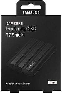 Taşınabilir SSD T7 Shield 1 TB USB 3.2 Gen 2 (Siyah) ürün fotoğrafı