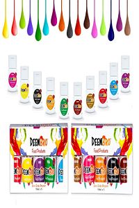 Gıda Boyası Seti 10 Adet 10 Renk 10 Ml X 10 Adet Su Bazlı Sıvı Gıda Boyaları 10 Lü ürün fotoğrafı