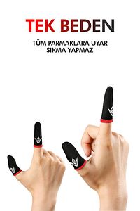 E-spor Mobil Oyun Parmak Eldivenleri Süper Iletken Karbon Fiber Kumaş - 1 Çift - 2 Parmaklık ürün fotoğrafı