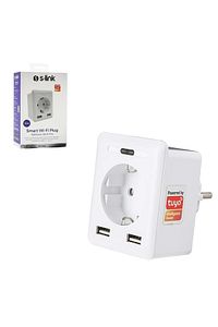 Swapp Sl-04 10a Akım Korumalı Akıllı Priz 2 Usb 2.4 Wifi Tuya Google Assistant Alexa Siri Destekli ürün fotoğrafı