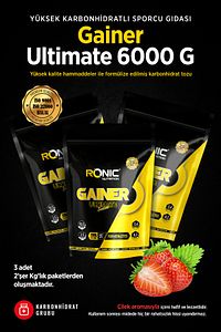Gainer Mass Ultimate 6000 G Kilo Almaya Yardımcı Karbonhidrat Tozu (ÇİLEK AROMALI) ürün fotoğrafı