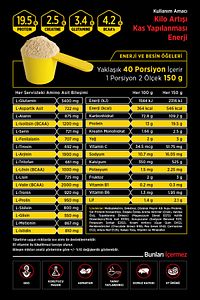 Gainer Mass Ultimate 6000 G Kilo Almaya Yardımcı Karbonhidrat Tozu (ÇİLEK AROMALI) ürün fotoğrafı