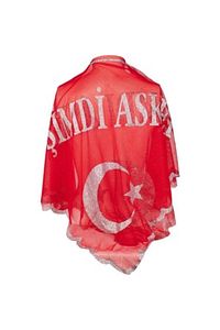 Pullu O Şimdi Asker Kırmızı Asker Örtüsü Duvağı Tek Eldiven ürün fotoğrafı