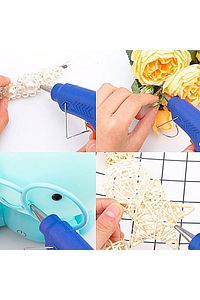 100watt Sıcak Silikon Tabancası + 10 Adet 30cm Çubuk Silikon Eritme Tabanca Şeffaf Mum Yapıştırıcı ürün fotoğrafı