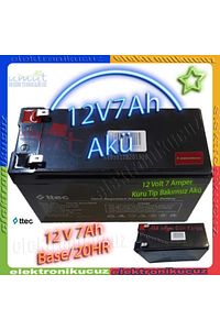 Base 12v 7ah Bakımsız Kuru Akü (03/2023 ÜRETİM) ürün fotoğrafı