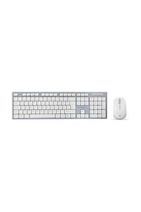 Km-6063 Beyaz/gri Kablosuz Q Multimedia Klavye + Mouse Set ürün fotoğrafı