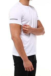 Erkek Nem Emici Hızlı Kuruma Atletik Teknik Performans T-shirt ürün fotoğrafı