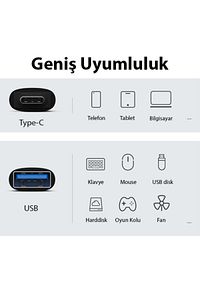Ingenuity Mini OTG Adaptör Type-C to USB 3.1-Siyah ZJJQ000001 ürün fotoğrafı