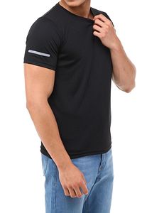 Erkek Nem Emici Hızlı Kuruma Atletik Teknik Performans T-shirt ürün fotoğrafı