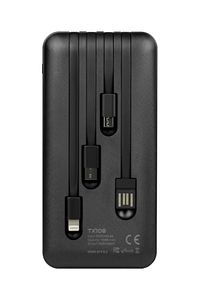 10.000 Mah Kablolu Dijital Göstergeli Gerçek 10.000 Mah Garantili Ince Tasarım Tx108 Beyaz Powerbank ürün fotoğrafı
