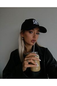 Unisex Beyzbol Ny Şapka Siyah - Beyaz ürün fotoğrafı