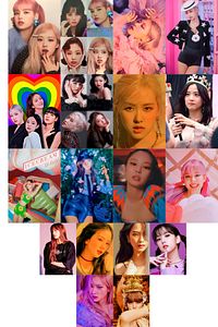 Blackpink Poster Seti - 50 Adet Black Pink Duvar Posteri Kolaj Seti - Yapışkanlı Set ürün fotoğrafı