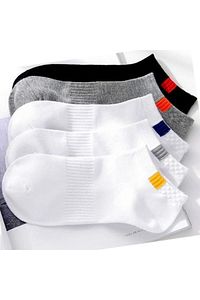 Unisex 5'li Spor Patik Çorap - Yıkanmış Efektiyle Şıklığı Yakalayın ürün fotoğrafı