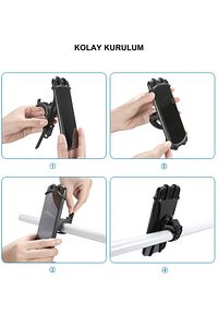 Universal 360° Dönebilen Bisiklet Telefon Tutucu Esnek Tpu Silikon ürün fotoğrafı