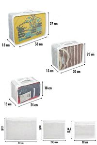Gri 6' Lı Set Bavul Organizer Valiz Düzenleyici Bavul Içi Çantası Düzenleyici ürün fotoğrafı