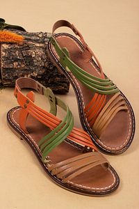 Hakiki Deri Multi-2 Kadın Deri Sandalet Dp28-0863 ürün fotoğrafı