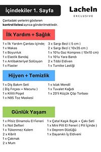 Orijinal Midi Plus Paket Tam Kapsamlı Hazır Deprem Çantası Afet Için Ilk Yardım Acil Durum Seti ürün fotoğrafı