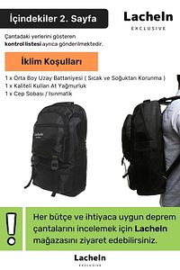 Orijinal Midi Plus Paket Tam Kapsamlı Hazır Deprem Çantası Afet Için Ilk Yardım Acil Durum Seti ürün fotoğrafı