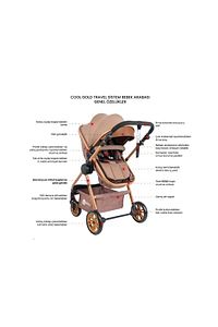 Ab-480 Cool Gold Travel Sistem Bebek Arabası Four Baby ürün fotoğrafı