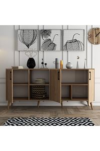 1626 Exxen 180 Cm (AHŞAP AYAKLİ) Modern Konsol Sepet ürün fotoğrafı