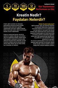 Creatine Ultimate 700 G (BÖĞÜRTLEN AROMALI) Shaker Ve 2 Adet Tek Kullanımlık Whey Hediye ürün fotoğrafı