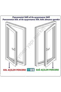 Arwin Sağ Açılım Kapı Pencere Kademeli Havalandırma Kolu Pvc Emniyet Kilidi ürün fotoğrafı