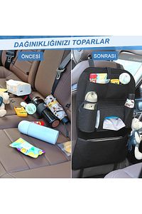 Araç Içi Koltuk Arkası Eşya Düzenleyici Ceplik Çanta Araba Oto Seyahat Organizeri Toplayıcı Keçe ürün fotoğrafı
