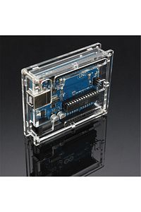 Arduino Uno R3 Plastik Koruma Kutusu Vidalı Pleksi Kutu ürün fotoğrafı