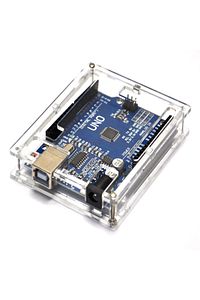 Arduino Uno R3 Plastik Koruma Kutusu Vidalı Pleksi Kutu ürün fotoğrafı