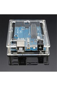 Arduino Uno R3 Plastik Koruma Kutusu Vidalı Pleksi Kutu ürün fotoğrafı